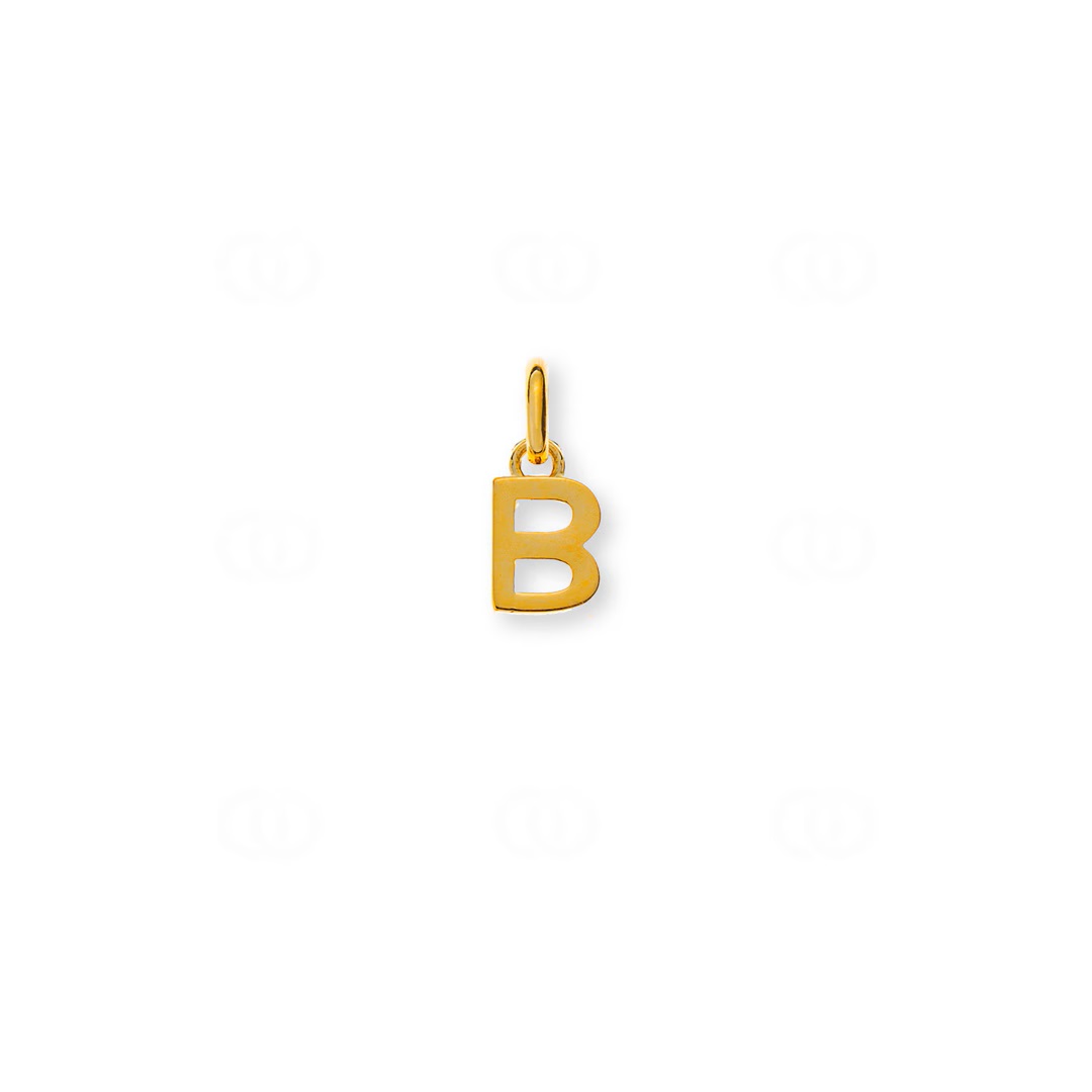 Pendentif Lettre B or jaune 750/18 ct Gold Jewellery