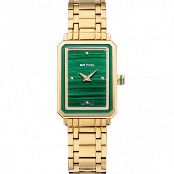 Balmain Eirini PVD jaune et cadran malachite