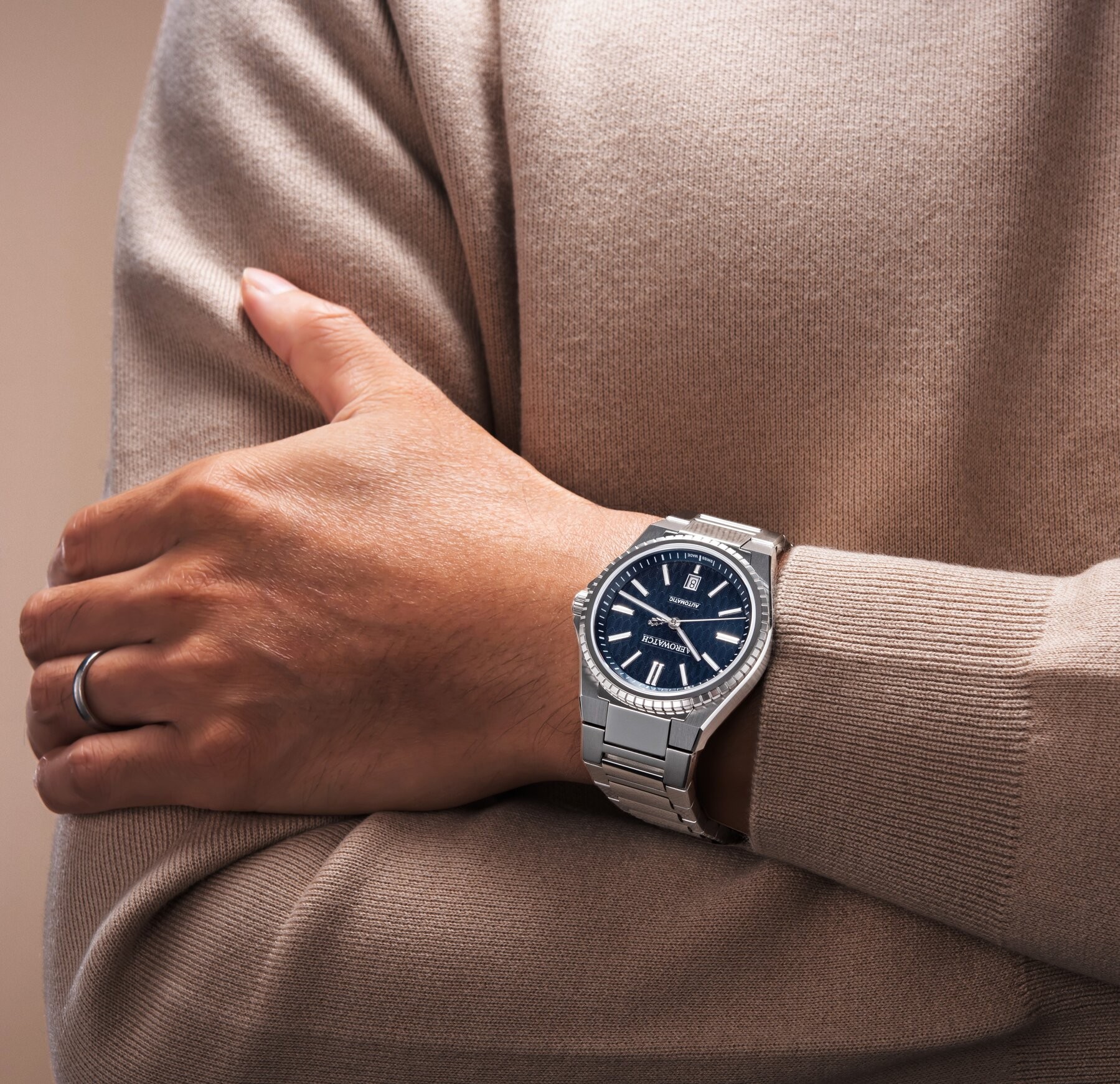 Aerowatch Milan Automatic Date Stahlband 41mm – Bild 6