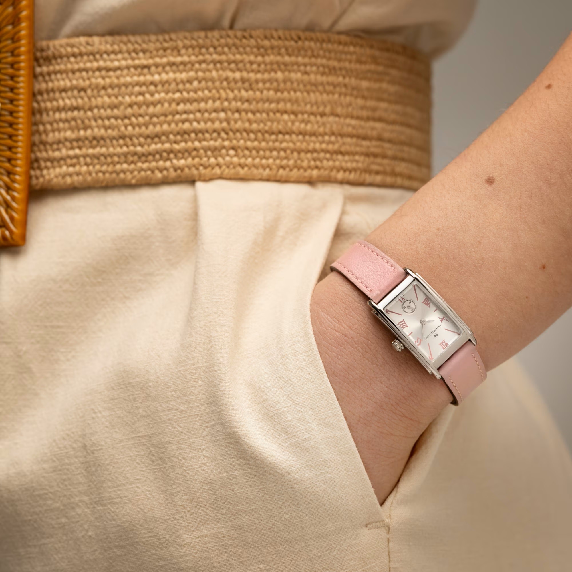 Hamilton American Classic Ardmore Quarz Pink | 18mm x 27mm – Bild 5