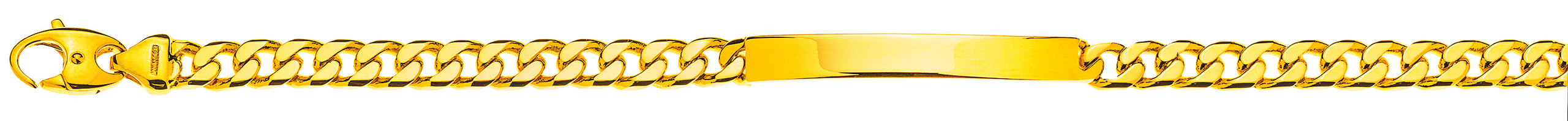 Identitäts-Gourmetarmband, Gelbgold 750/ 18 Kt. ca. 6.0 mm
