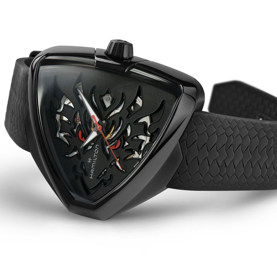 Hamilton Ventura Elvis80 Skeleton Dragon Noir Automatique | 42mm x 44mm – Image 3