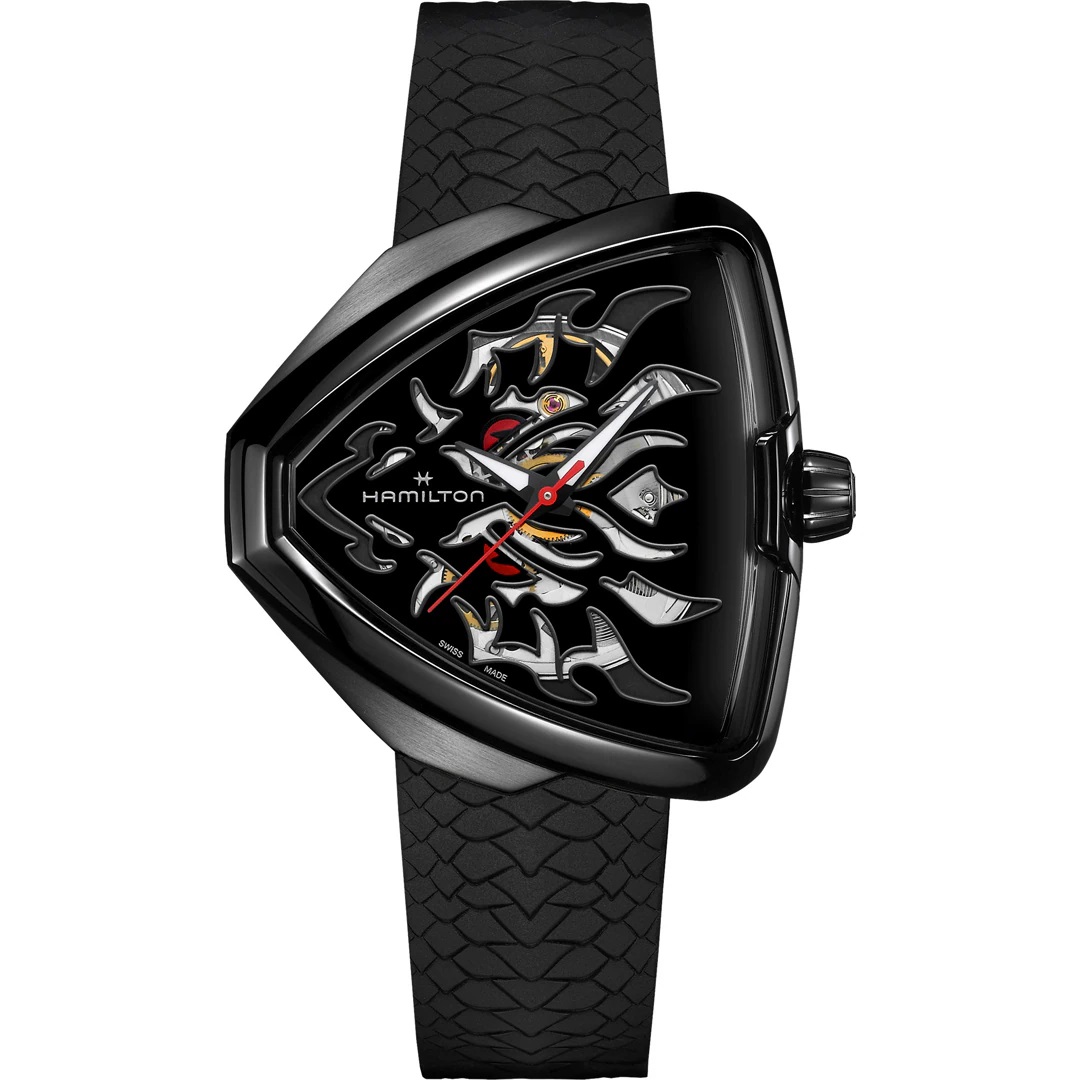 Hamilton Ventura Elvis80 Skeleton Dragon Schwarz Automatik | 42mm x 44mm