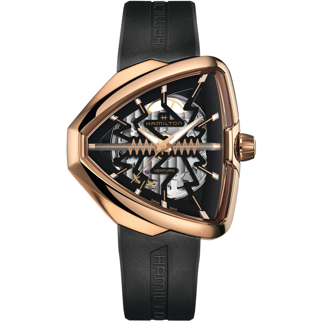 Hamilton Ventura Elvis80 Skeleton PVD Roségold, Automatik | 42mm x 44mm