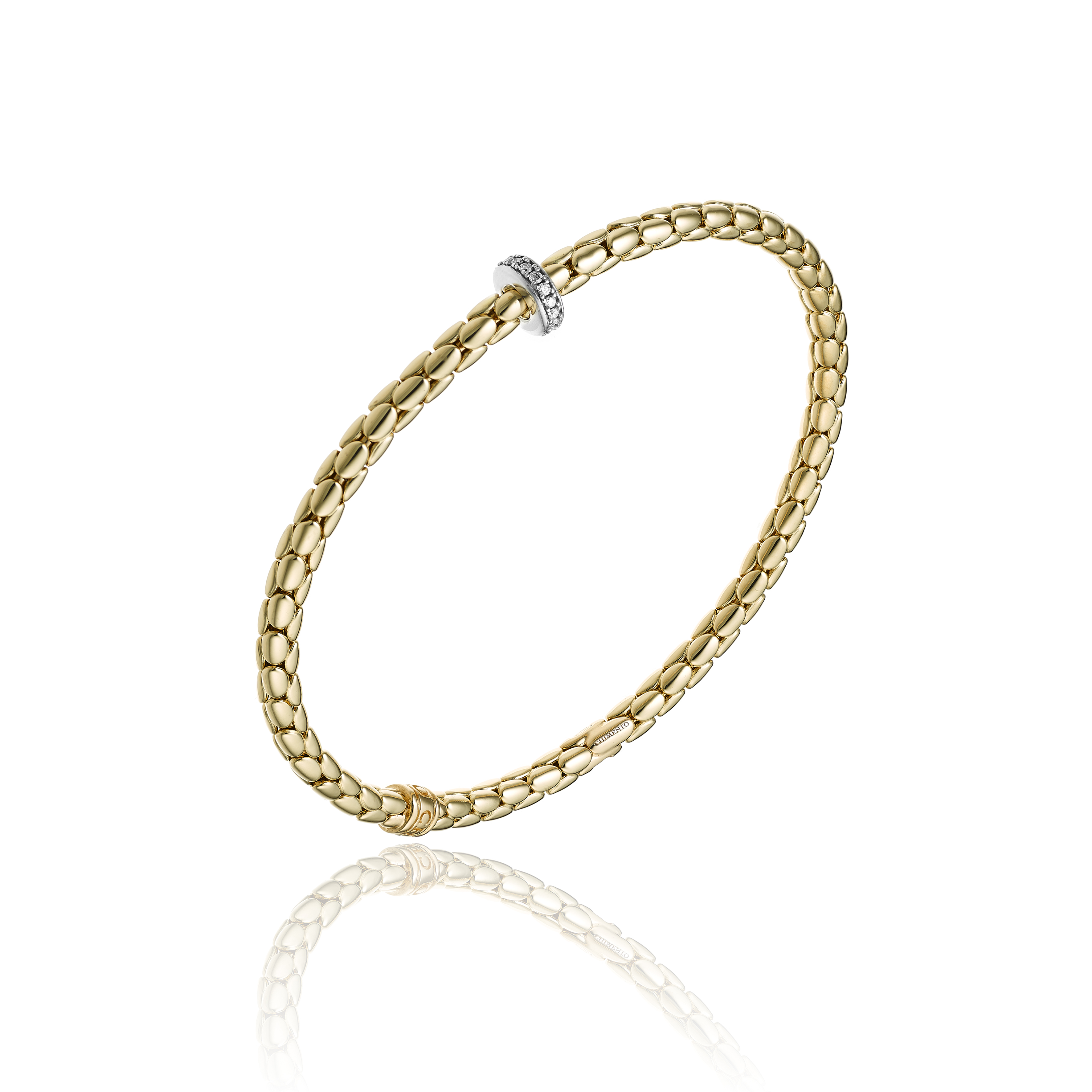Chimento Stretch-Armband Gelbgold 750/18 ct. Diamanten 3,5mm