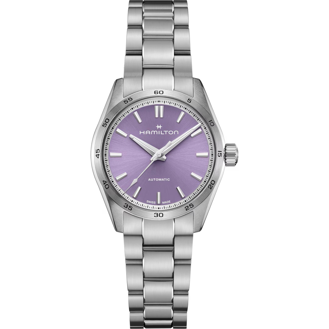 HAMILTON JAZZMASTER PERFORMER AUTO violettes Zifferblatt 34mm