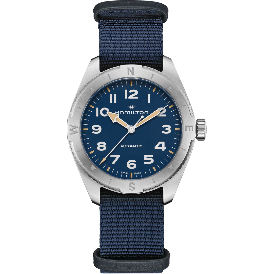 Montre Hamilton Khaki Field Expedition Auto Bleu Nato Bleu 41mm.
