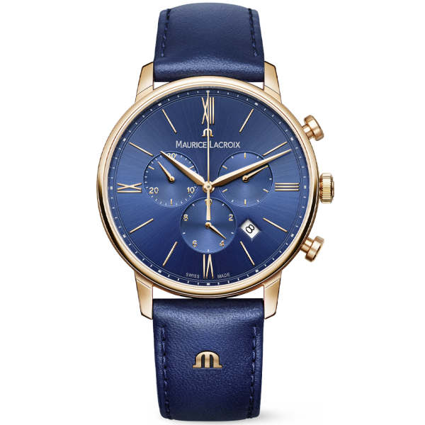 Montre Maurice Lacroix ELIROS Chronograph 40mm bleue.