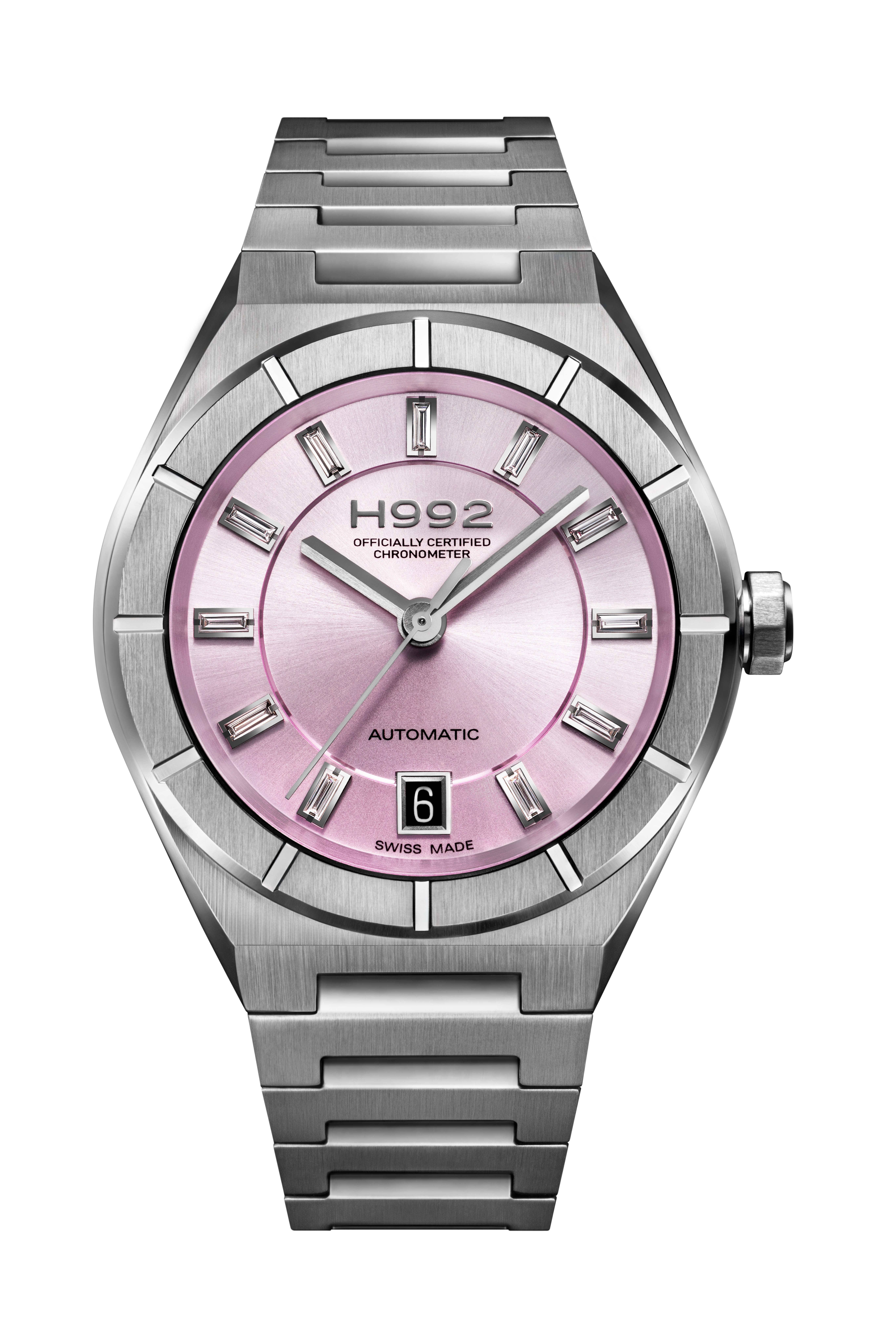H992 H2 Pink + Silver Diamonds 38mm