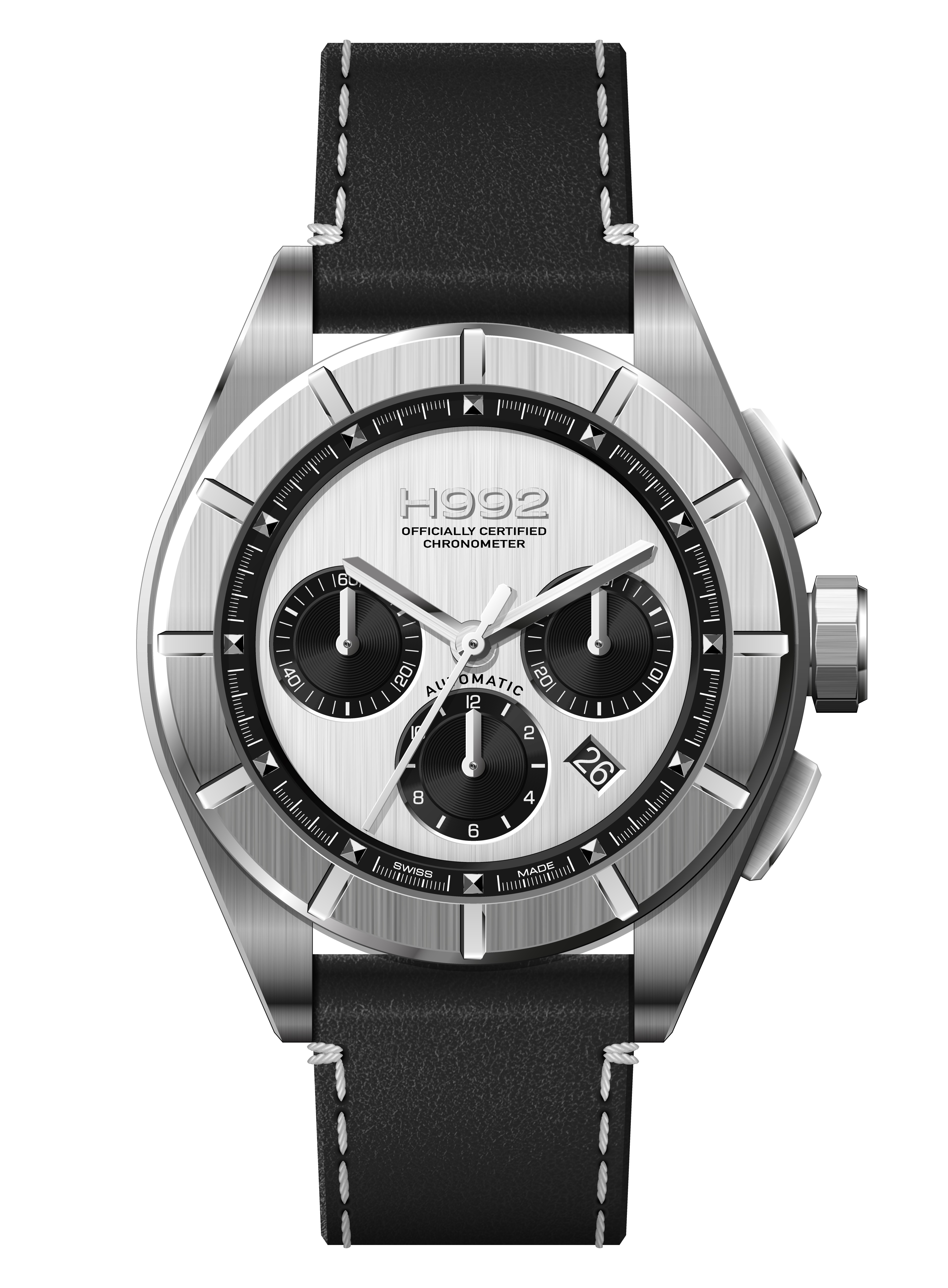 Montre H3 Silver Panda + Silver avec cadran argenté