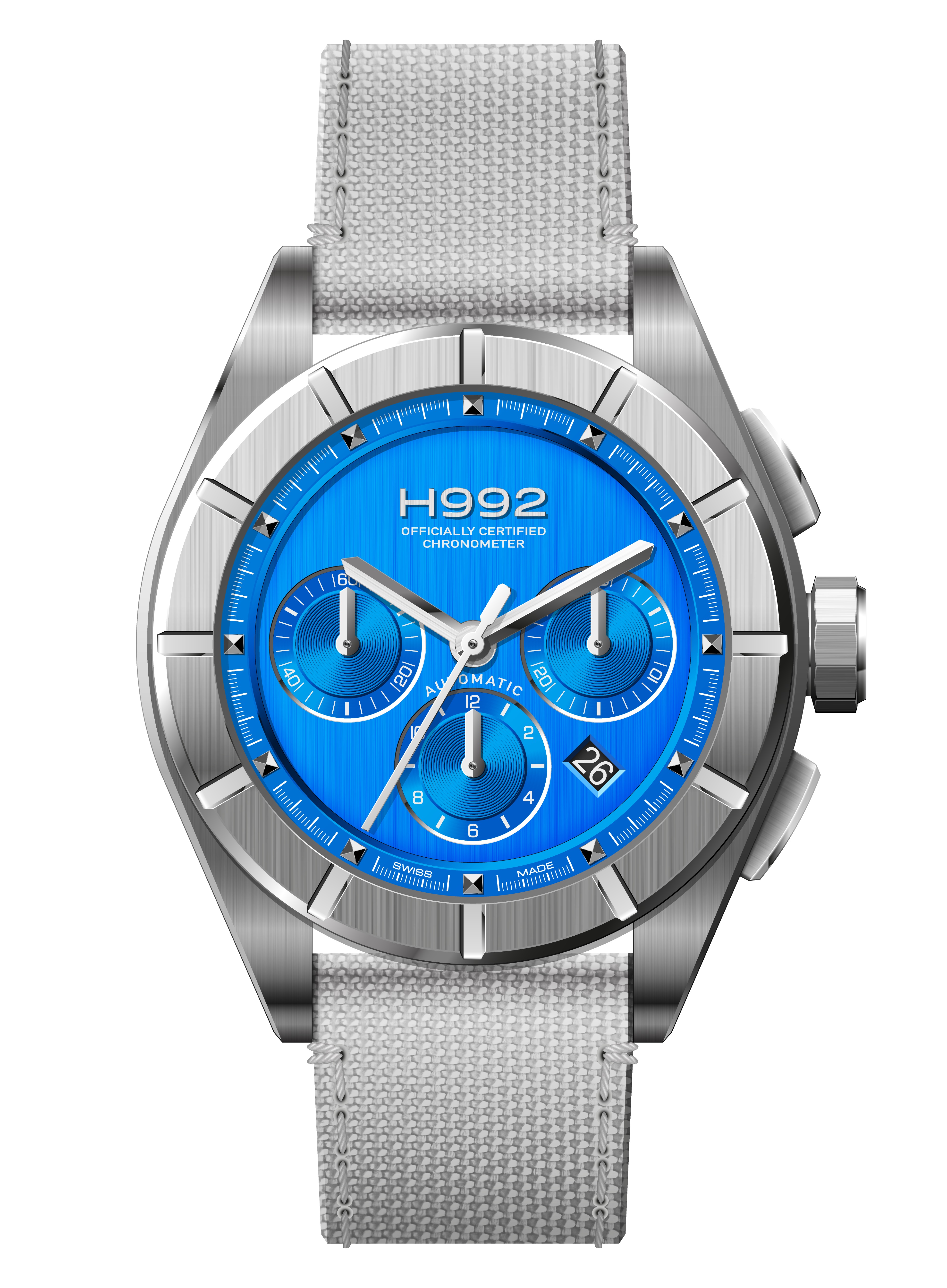 Montre H3 Blue Celeste + Silver, cadran bleu