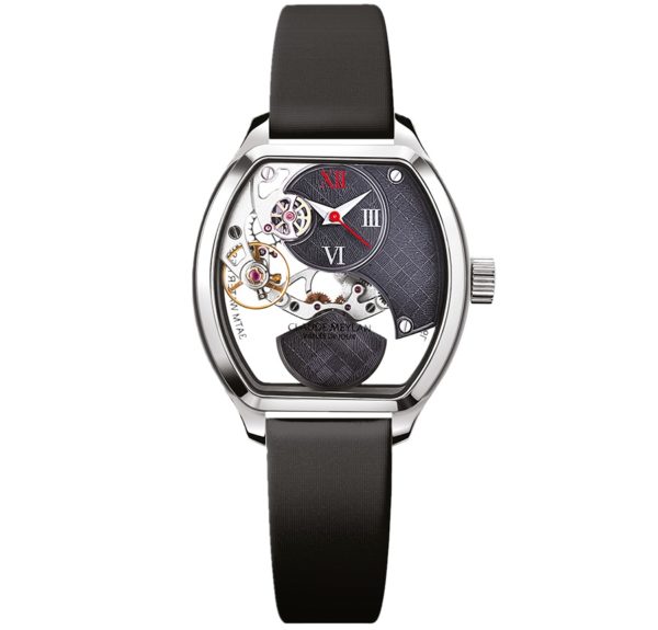Montre Claude Meylan automatique squelette noir