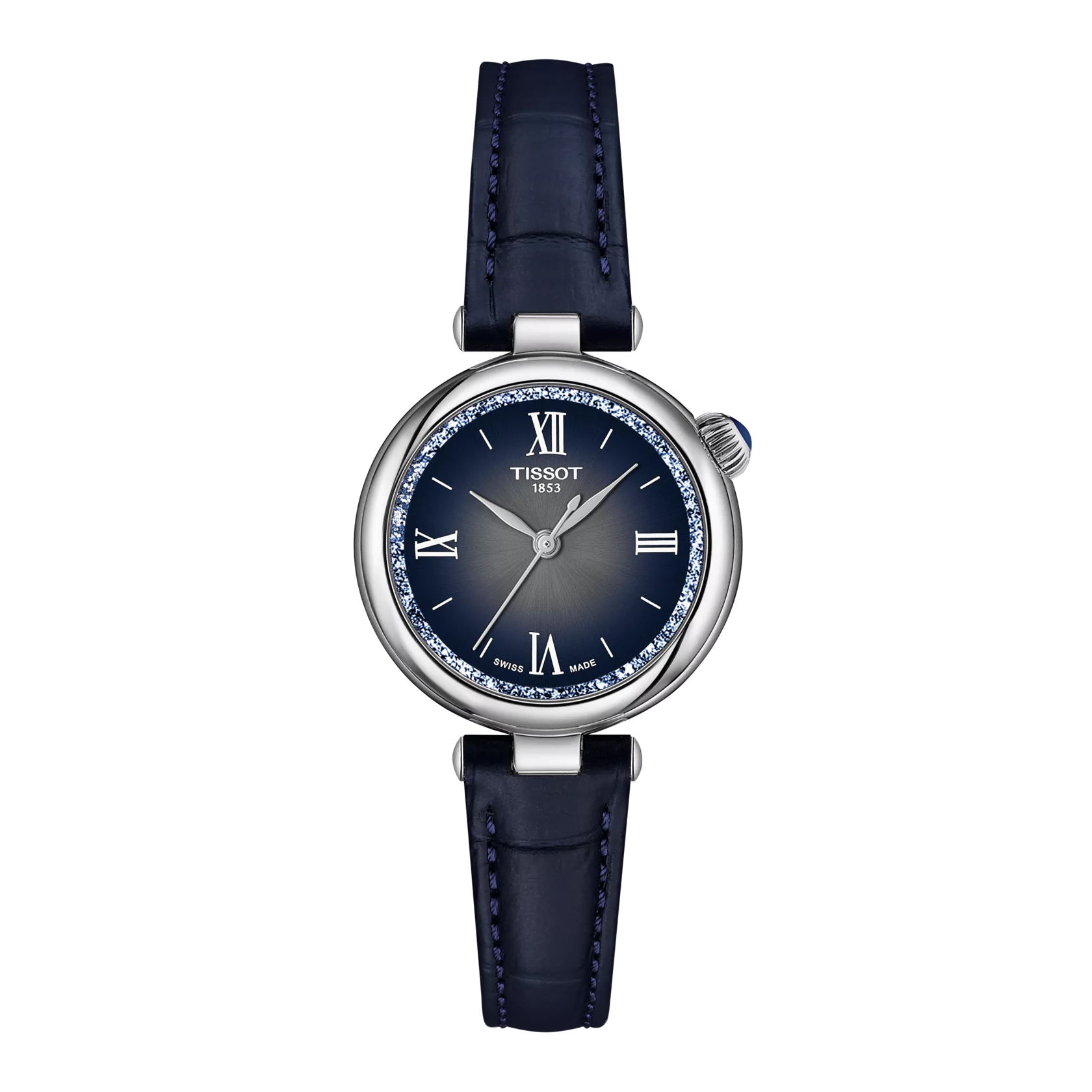 Tissot Desir cadran bleu, bracelet en cuir T152.010.16.038.01
