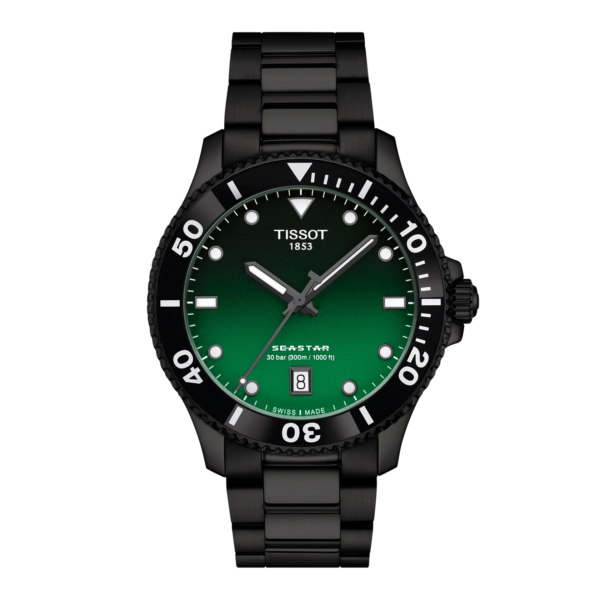 Tissot Seastar 1000 Quartz 40mm Vert PVD noir