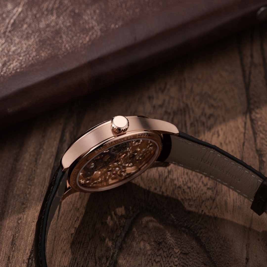 Montre Aerowatch Renaissance Classic Skeleton PVD or rose