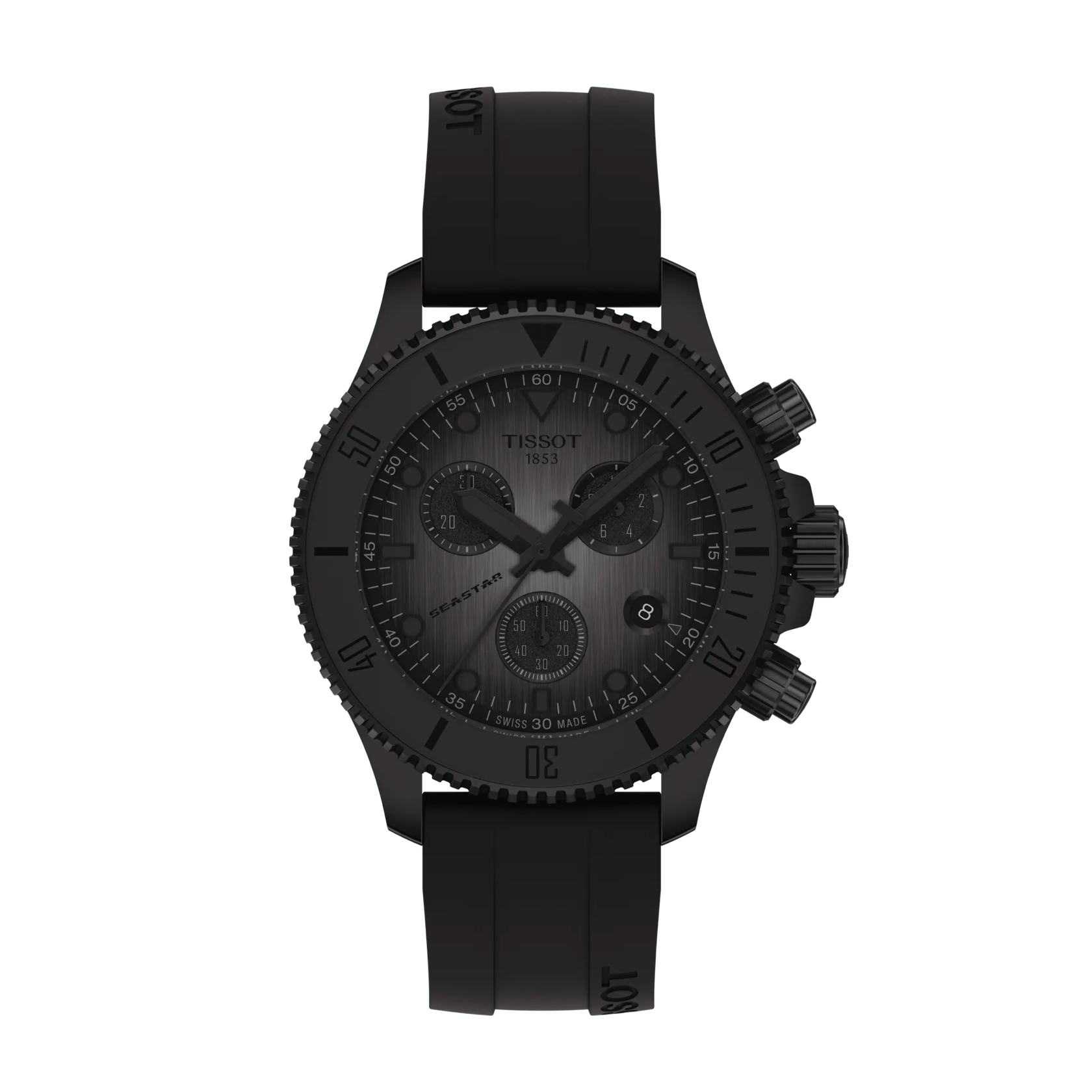 Montre Tissot Seastar 1000 Quartz Chronograph 38mm noire.