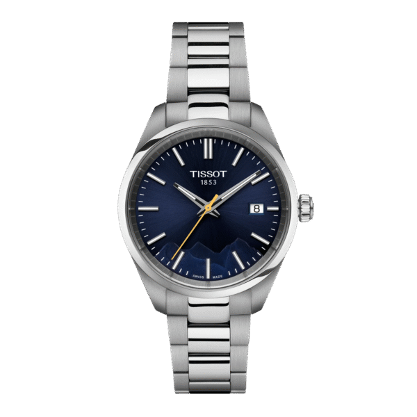 Montre Tissot PR 100 Jungfraubahn Quartz 34mm, cadran bleu