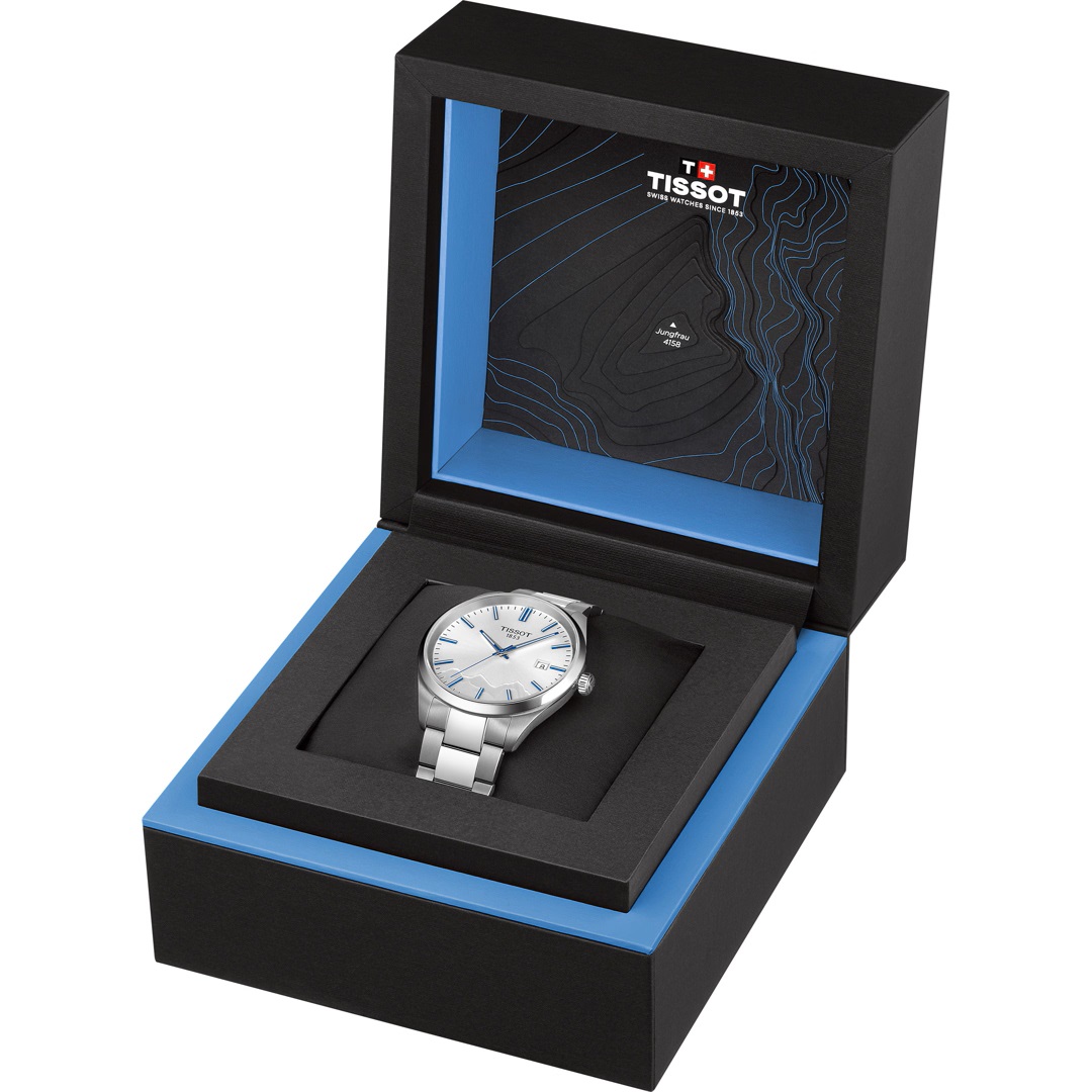 Montre Tissot PR 100 Jungfraubahn dans son écrin.