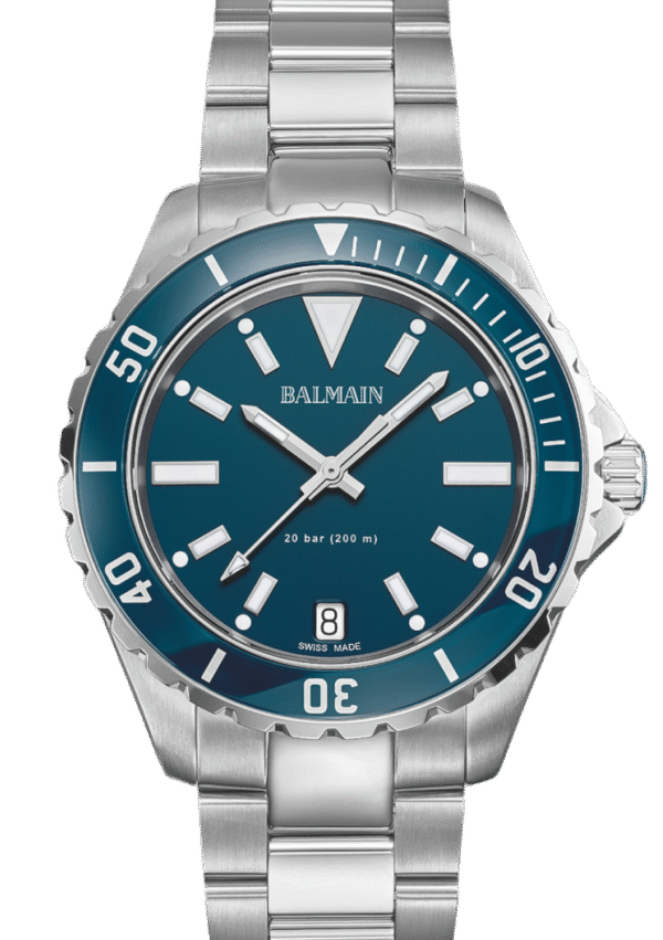 Montre Balmain Ophrys 42.50 mm, cadran bleu, bracelet métallique