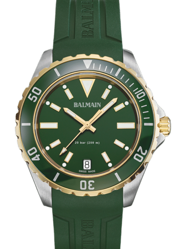 Montre Balmain Ophrys verte et dorée, 42.50 mm