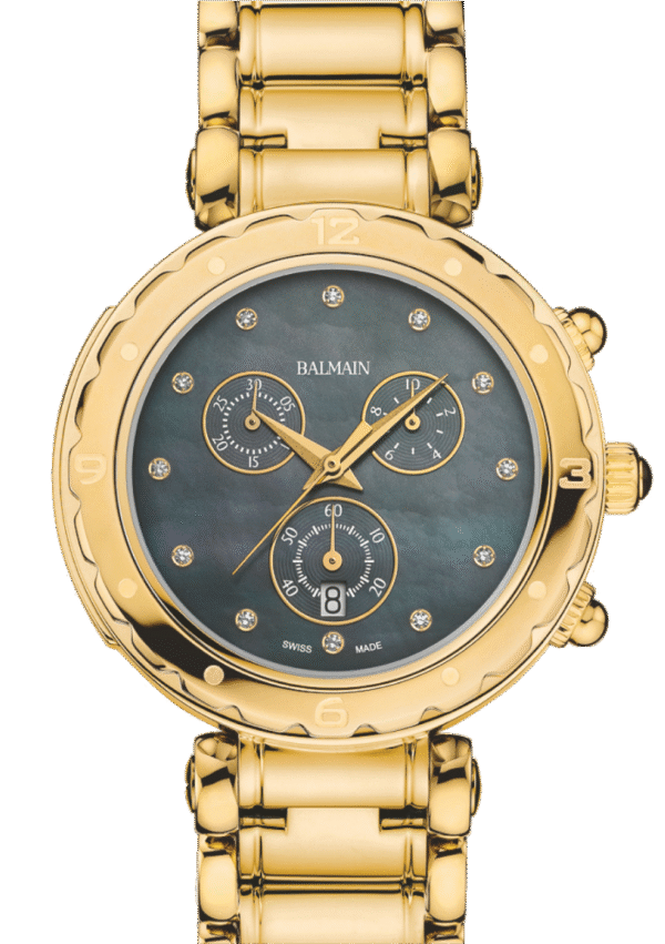 Montre Balmain Balmainia 38 mm dorée avec diamants