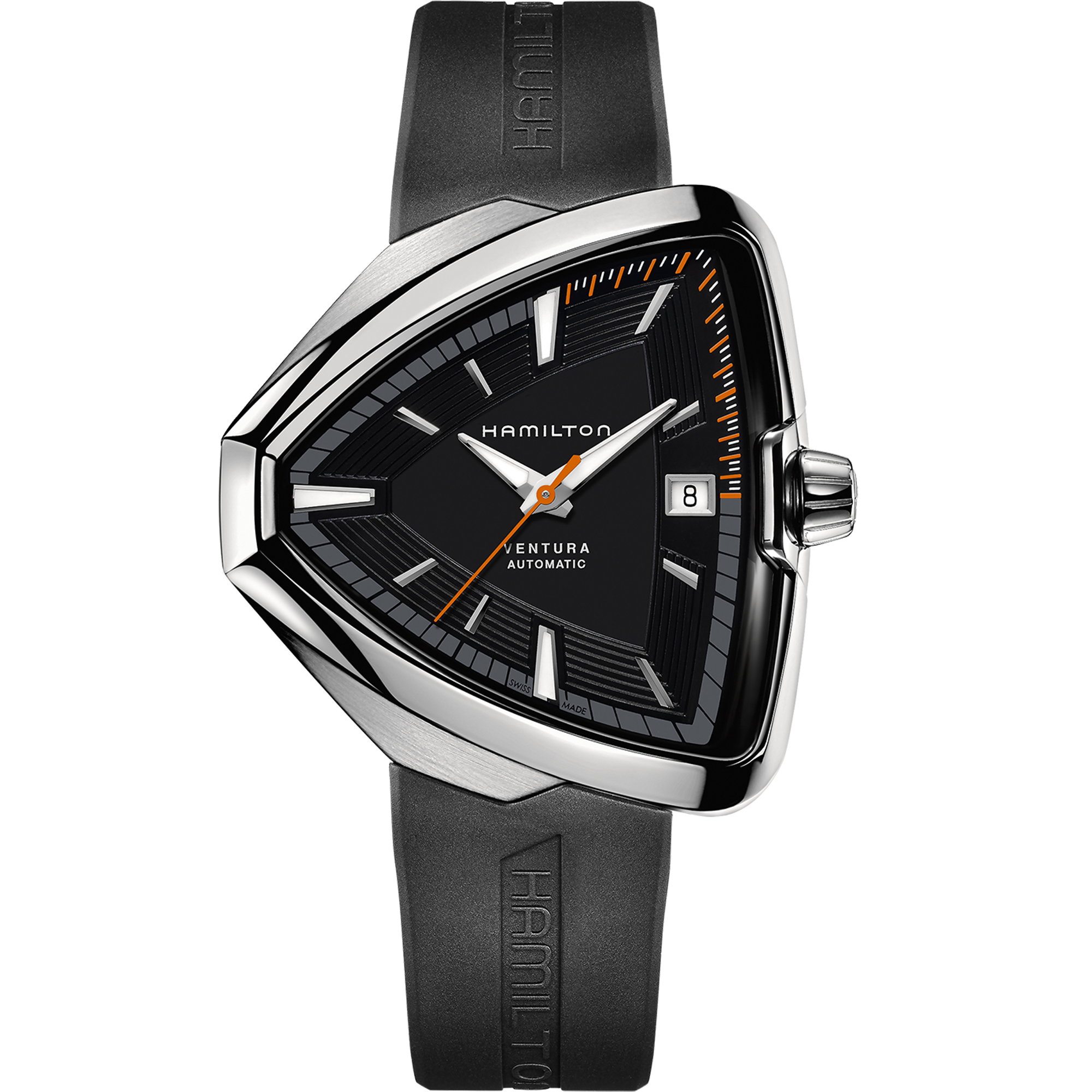 Montre Hamilton Elvis80 Auto, design triangulaire noir