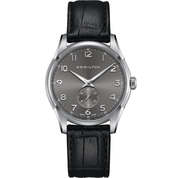 Montre Hamilton Thinline Small Second Quartz, bracelet noir.