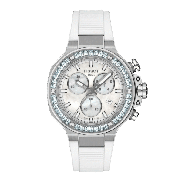 Montre Tissot T-Race Quartz Chronograph 38mm, cadran nacré.