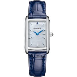 Aerowatch Mini Intuition Perlmutt Leder blau