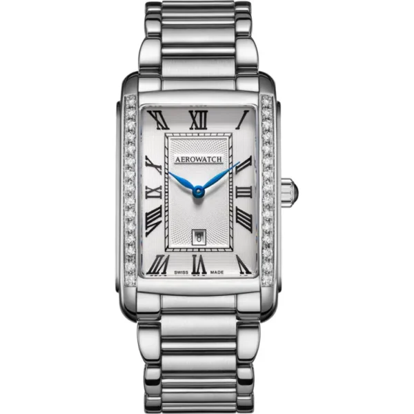 Montre Aerowatch Intuition Lady Classic Diamonds, bracelet métallique