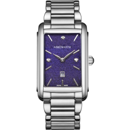 Montre Aerowatch Lady Quartz, cadran violet scintillant