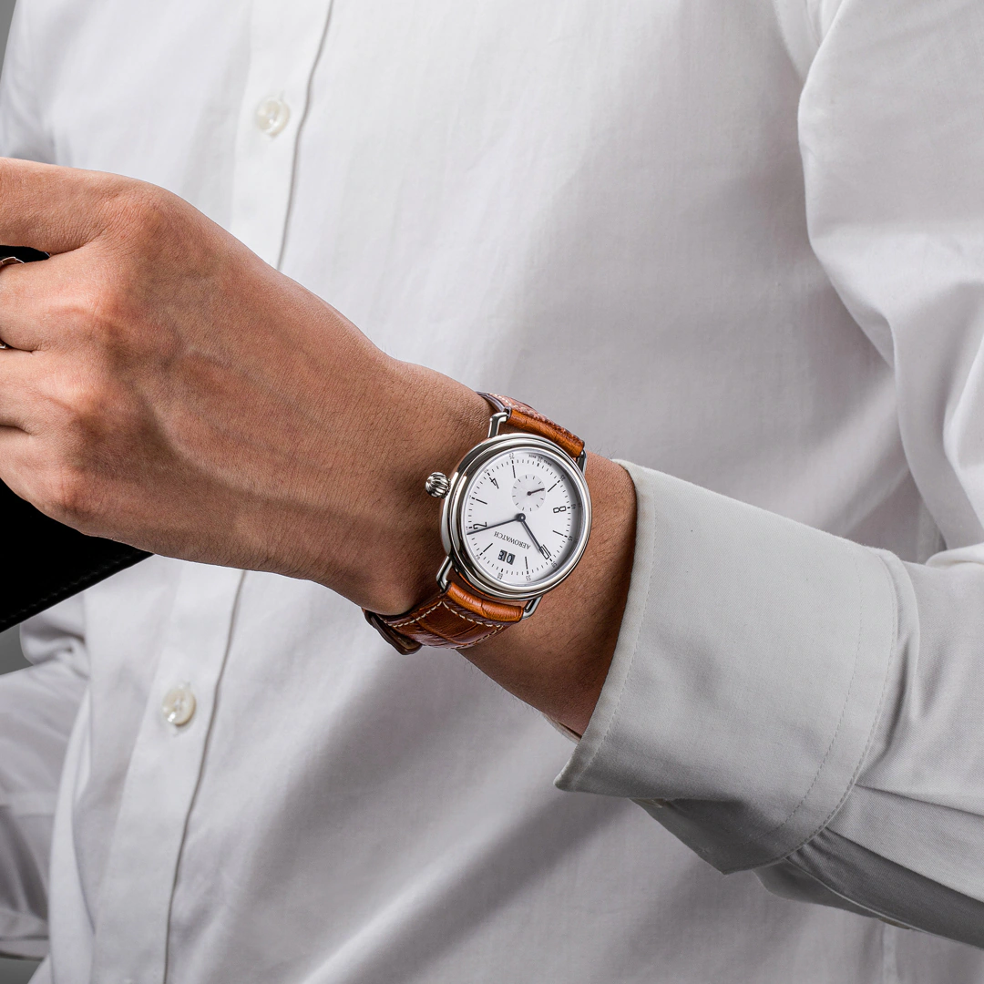 Homme portant montre Aerowatch Quartz