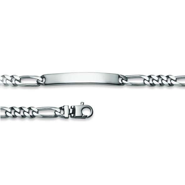 Bracelet Figaro à graver argent 925 6.3mm
