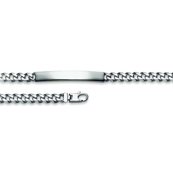 Bracelet identité argent 925 Larg. 5.5 mm, maillons