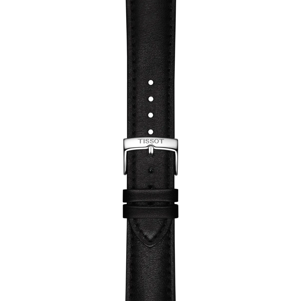 Tissot Classic Dream 40mm Uhrenarmband, schwarzes Leder