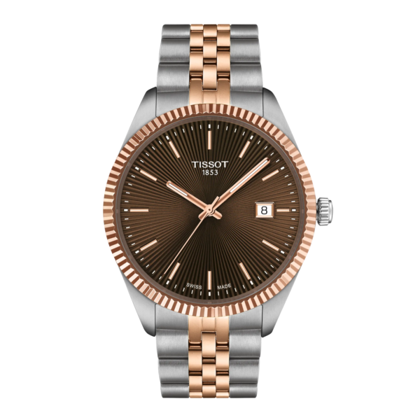 Montre Tissot Ballade 40mm, cadran brun, bicolore